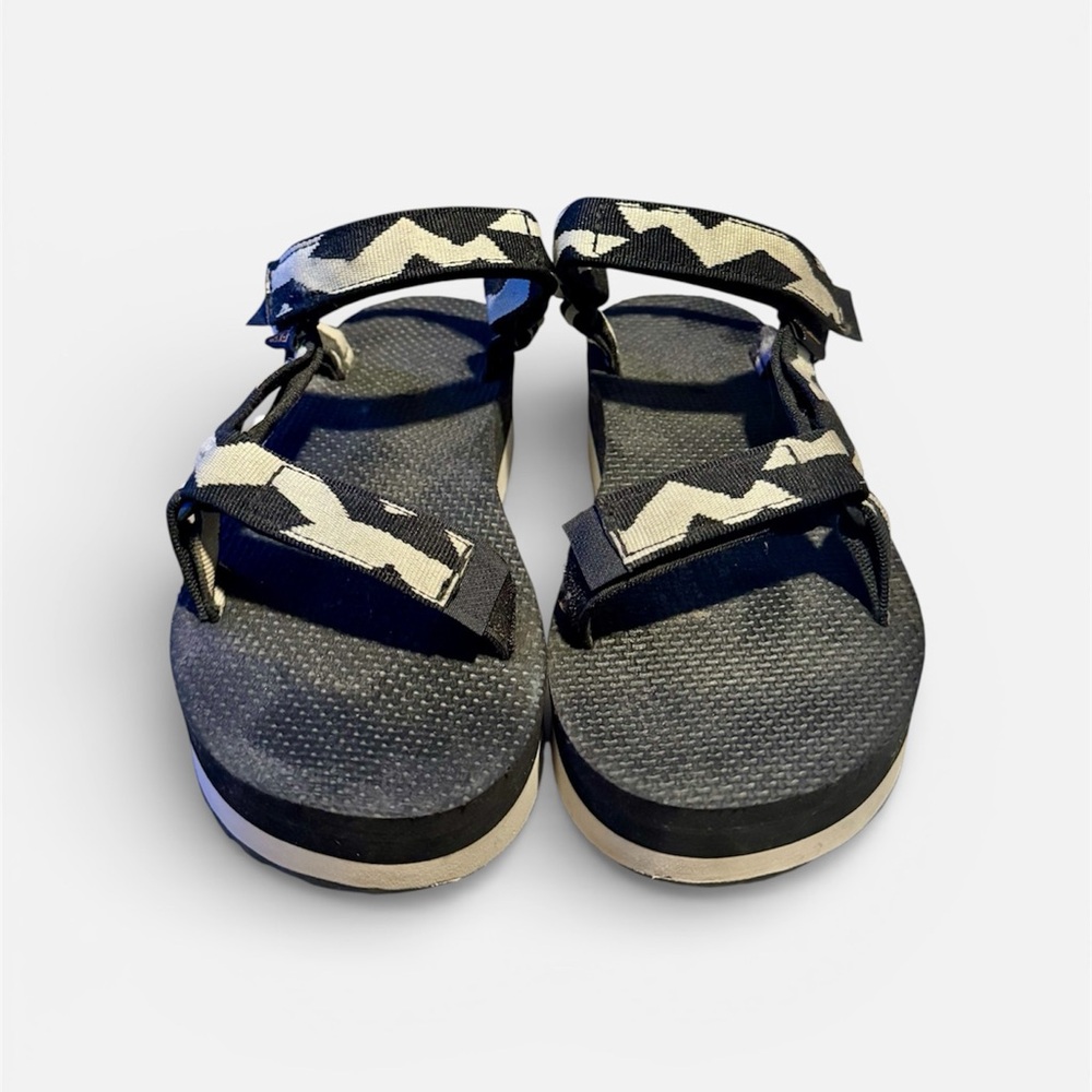 Teva Platform Universal Flatform Sandals Black Wh… - image 4